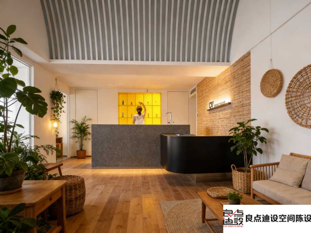 美容院软装设计天花板!自然治愈系设计，美到想原地开店🌿​